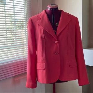 BELLESSA women watermelon pink long sleeves lined jacket. Size 14. Used.